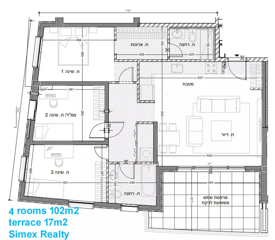 Nuovo progetto in 2 edifici di 9 piani e 1 edificio di 19 piani, Kiriat Hayovel Gerusalemme