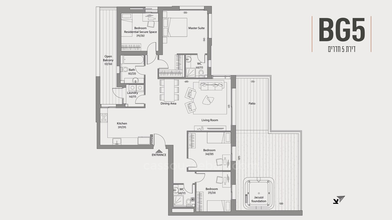 Apartamento 4 cômodos Jerusalém Holyland 144-IBL-578