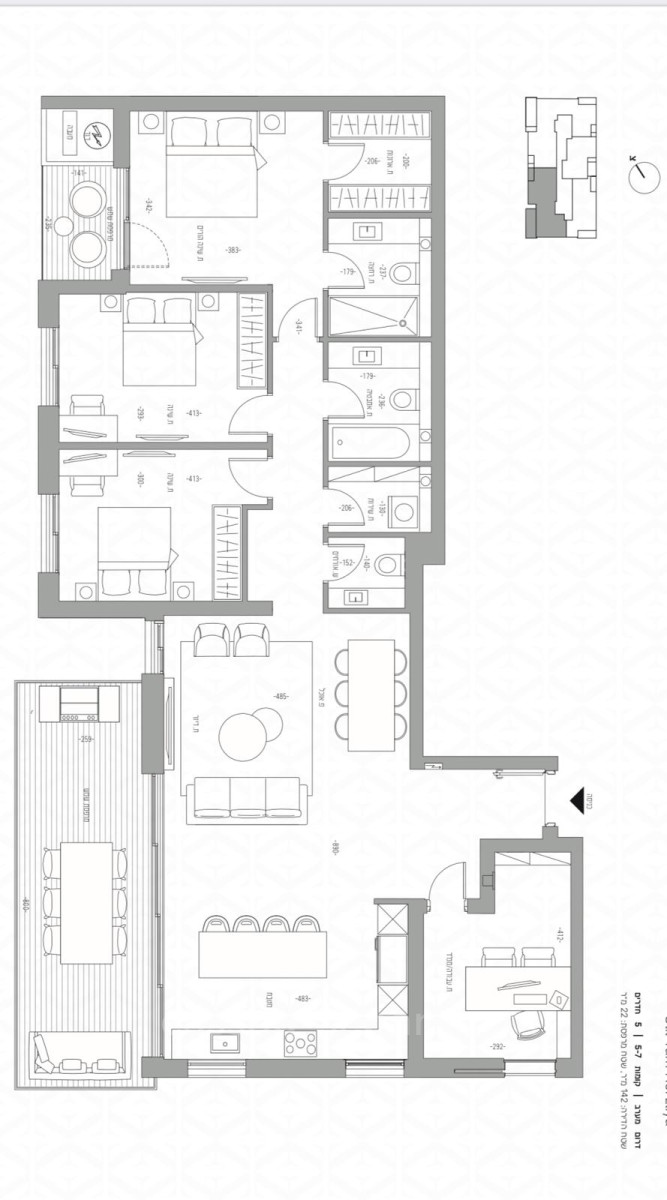 Apartamento 5 cômodos Herzliya Galil Yam 144-IBL-666