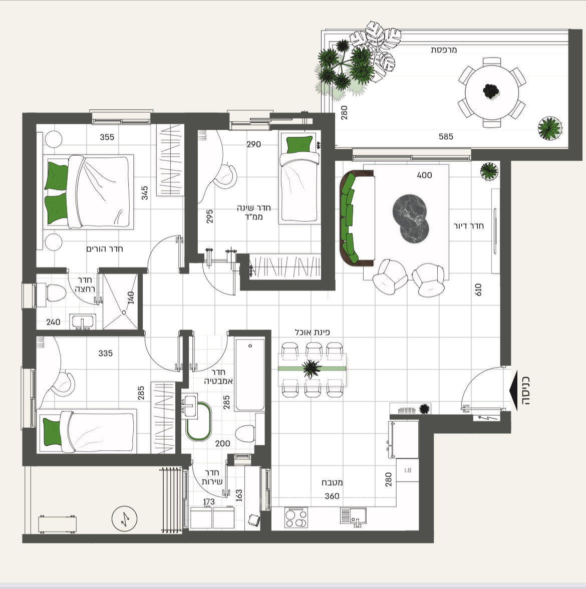 Apartamento 4 cômodos Netivot Nofey Yoram 144-IBL-673