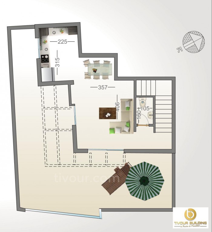 Cobertura 5 cômodos Tel Aviv Região marítima 210-IBL-1926