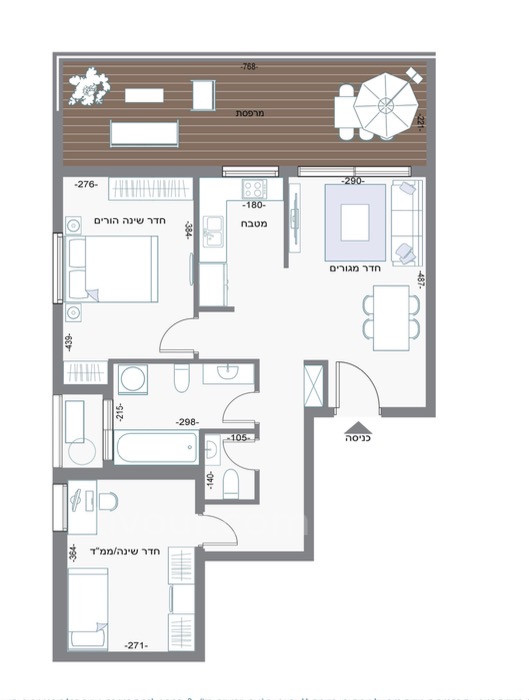 Apartamento 2 cômodos Bat yam Bat yam 210-IBL-2114