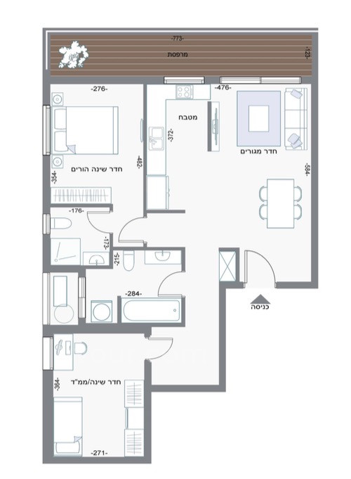 Apartamento 4 cômodos Bat yam Bat yam 210-IBL-2117