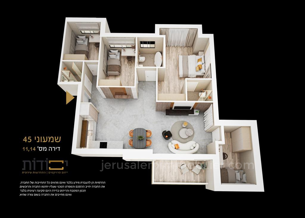 Apartamento 5 cômodos Jerusalém Rasko 226-IBL-1821