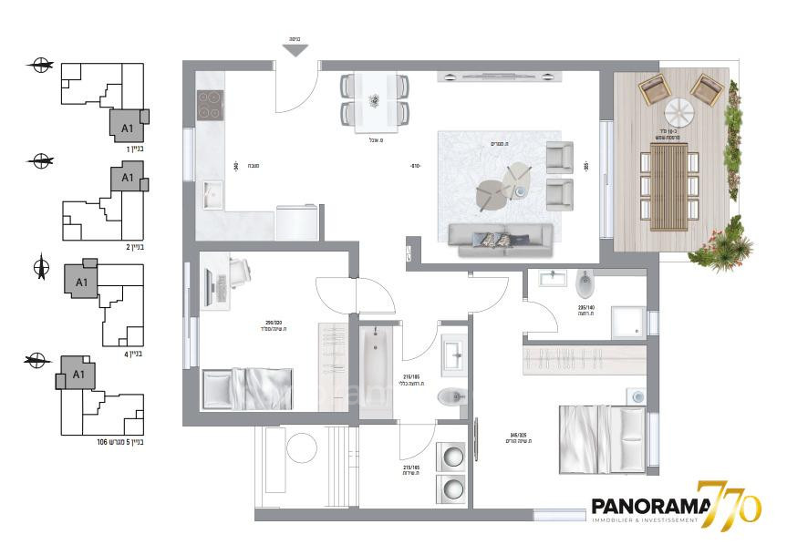 Apartamento 3 cômodos Ascalão Agamim 233-IBL-1510