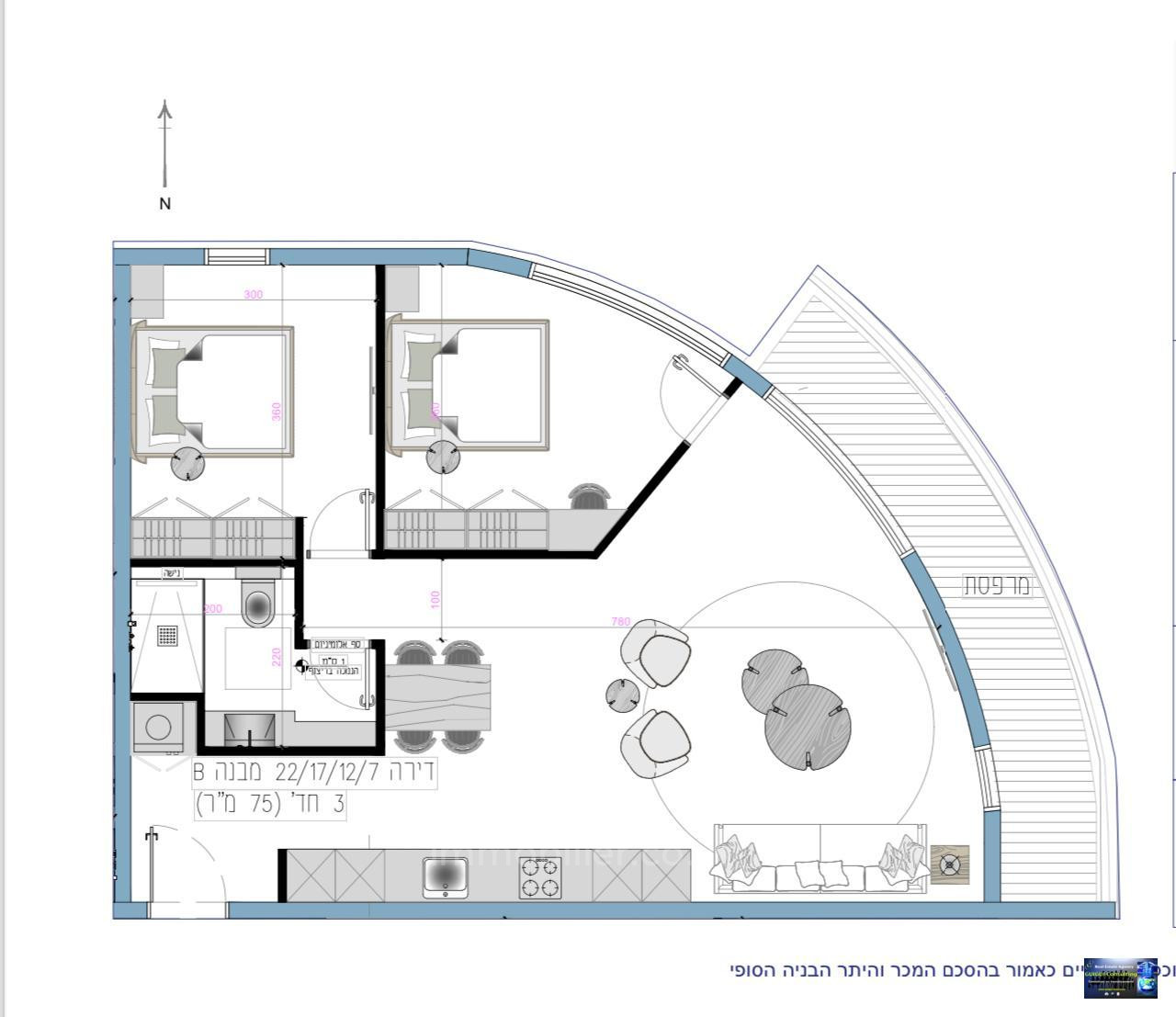 Apartamento 2 cômodos Eilat Eilat 288-IBL-480