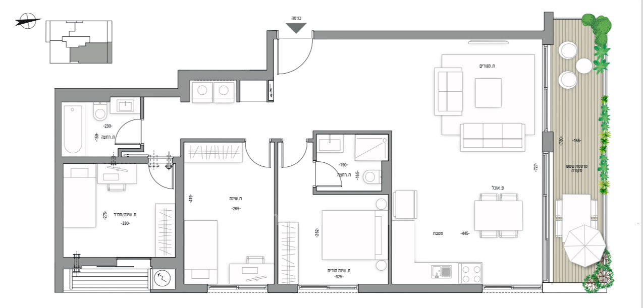 Apartamento 4 cômodos Tel Aviv Centro da cidade 291-IBL-777