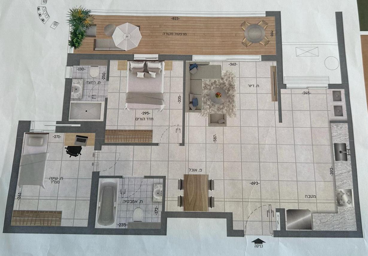 Apartamento 4 cômodos Netivot Ramot Yoram 342-IBL-1641