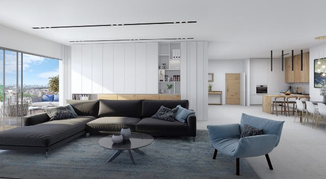 Apartamento 4 cômodos Herzliya Centro da cidade 342-IBL-6358