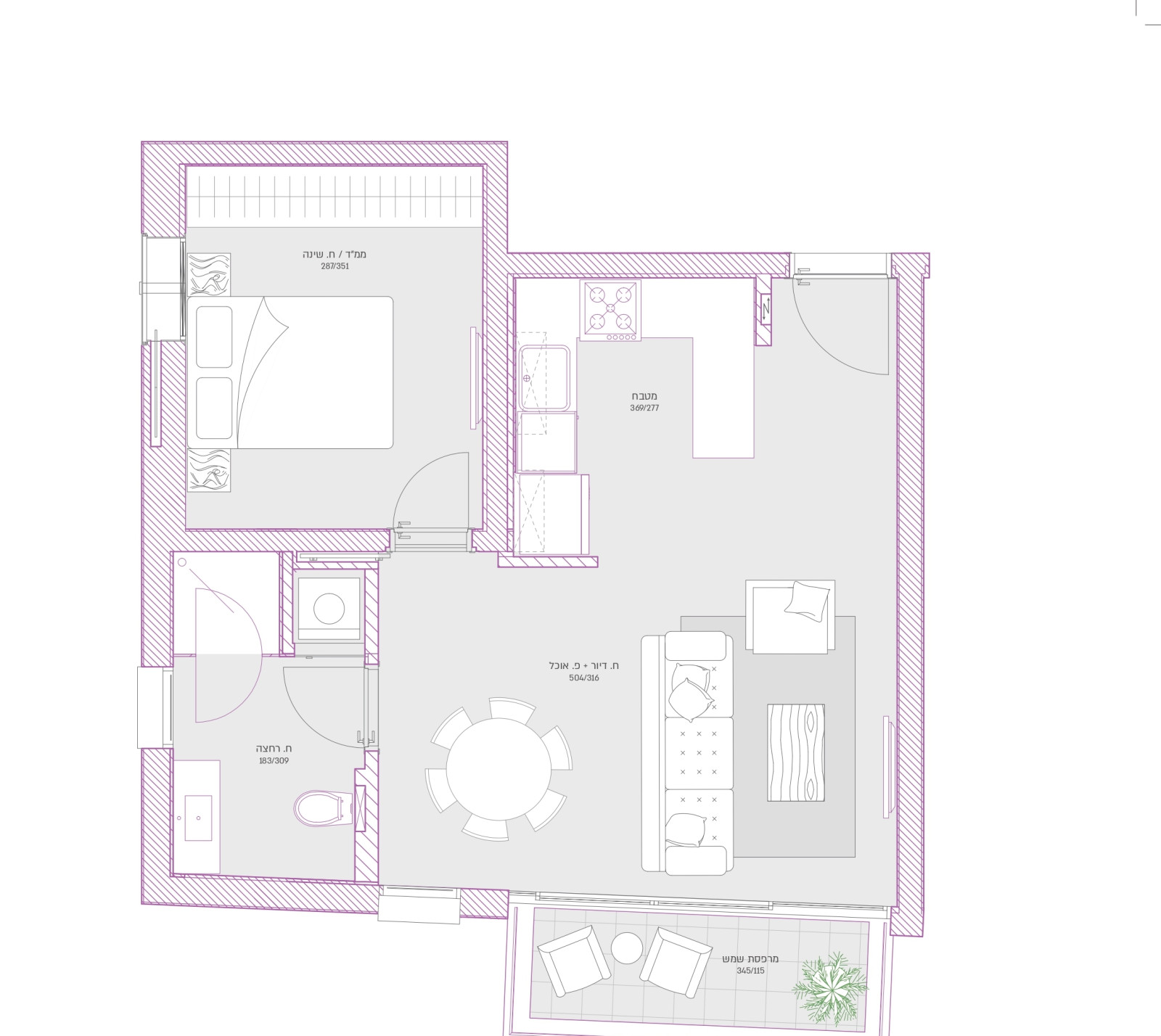 Apartamento 2 cômodos Tel Aviv Florentine 342-IBL-6382