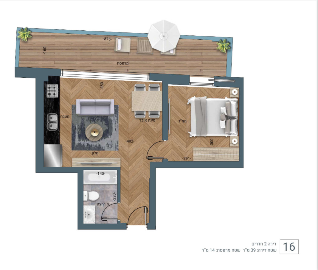 Apartamento 2 cômodos Tel Aviv tel aviv north 342-IBL-6583