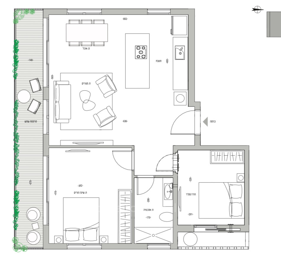 Apartamento 3 cômodos Tel Aviv Região marítima 342-IBL-6588