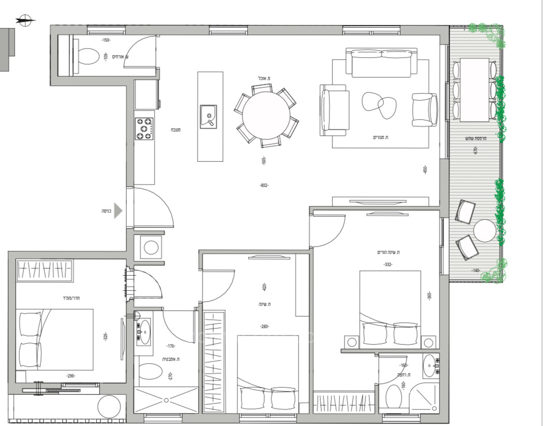 Apartamento 3 cômodos Tel Aviv Região marítima 342-IBL-6588
