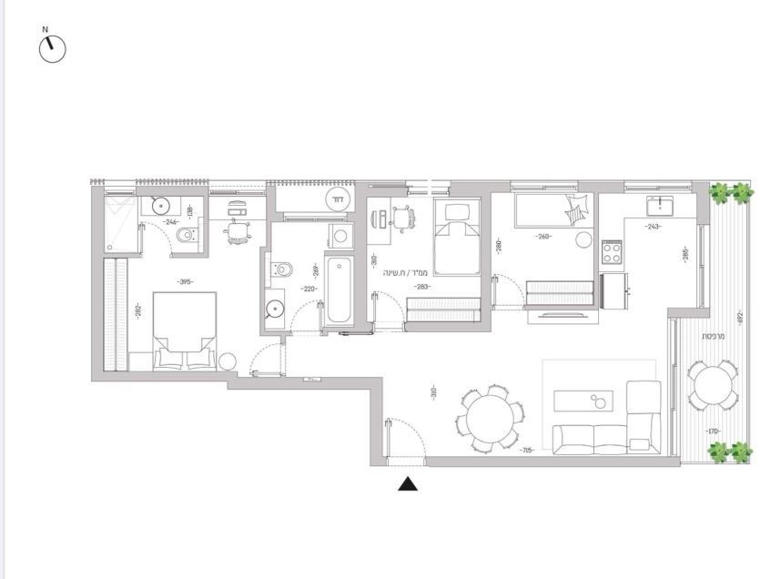 Apartamento 3.5 cômodos Tel Aviv Dizengof 342-IBL-6612