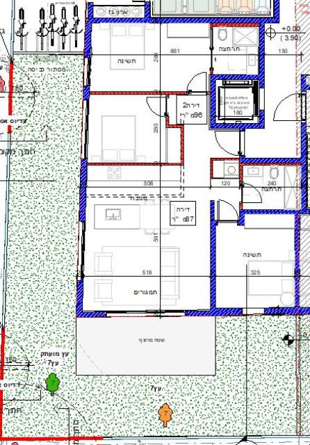 Apartamento garden 4 cômodos Tel Aviv Região marítima 342-IBL-6733