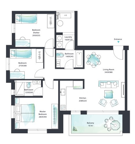 Apartamento 3 cômodos Jerusalém Arnona 342-IBL-6770