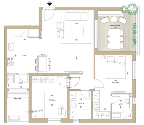 Apartamento 2 cômodos Jerusalém Arnona 342-IBL-6773