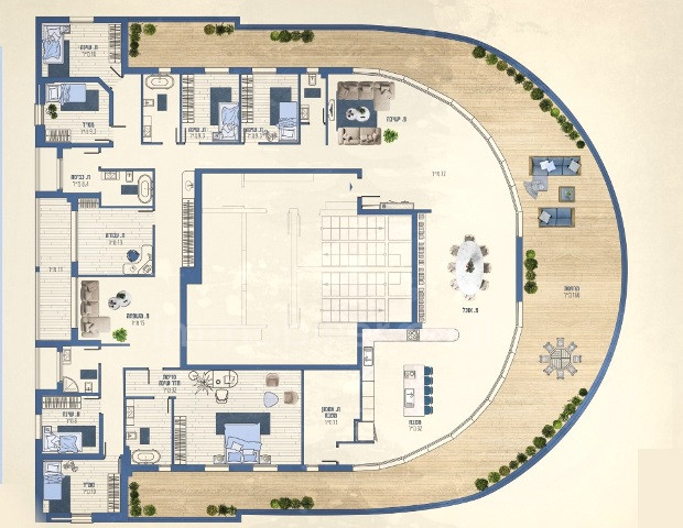 Cobertura 5 cômodos Jerusalém Katamon 342-IBL-6783