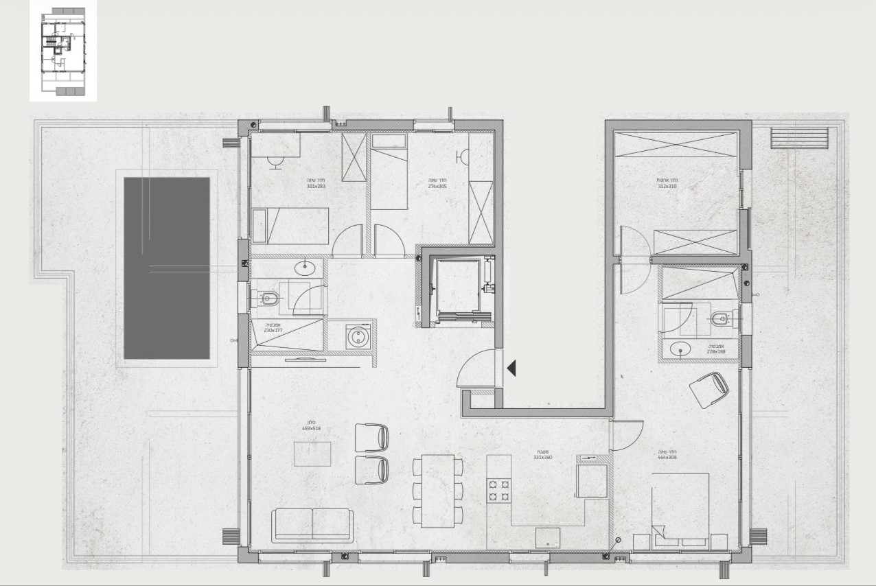Apartamento garden 5 cômodos Tel Aviv Região marítima 342-IBL-6892