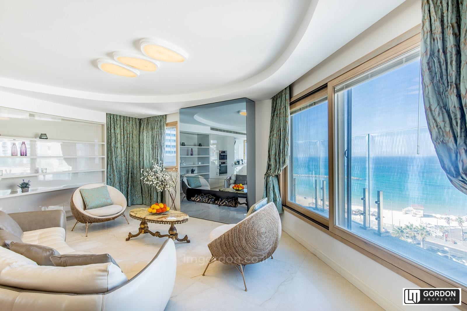 Duplex-Cobertura 5 cômodos Tel Aviv Primeira linha de mar 357-IBL-1454