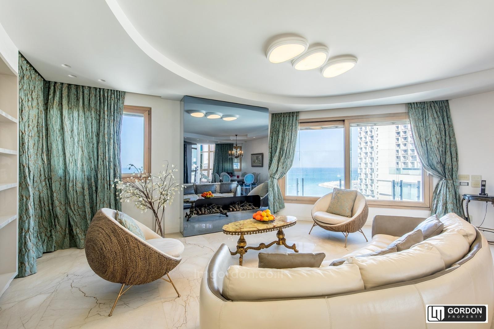 Duplex-Cobertura 5 cômodos Tel Aviv Primeira linha de mar 357-IBL-1454