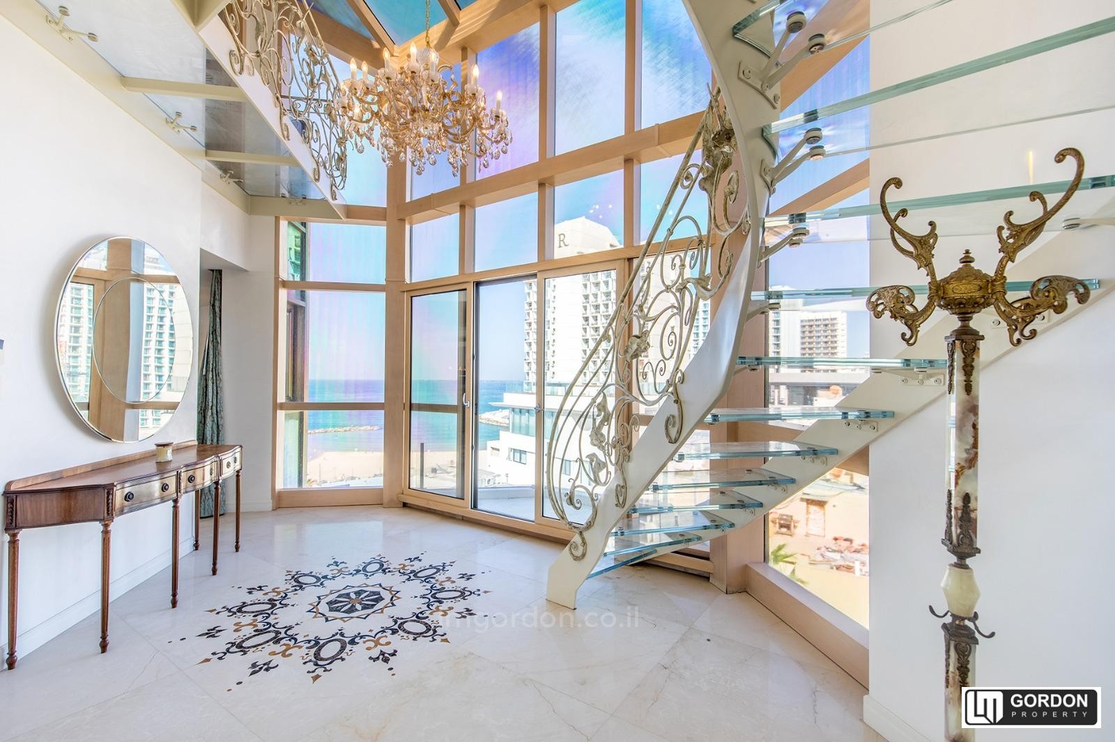 Duplex-Cobertura 5 cômodos Tel Aviv Primeira linha de mar 357-IBL-1454