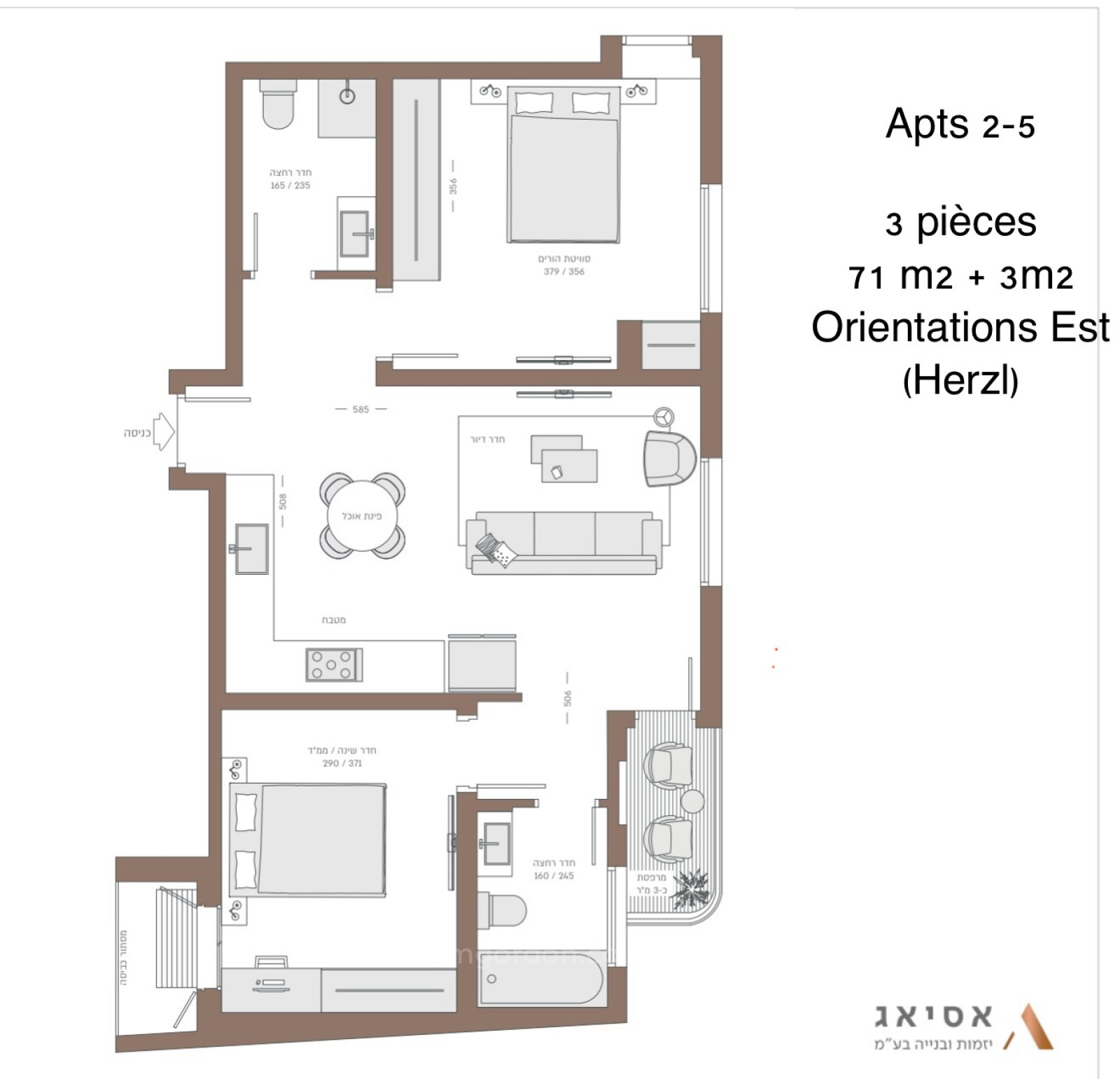 Apartamento 2 cômodos Tel Aviv Florentine 357-IBL-1548