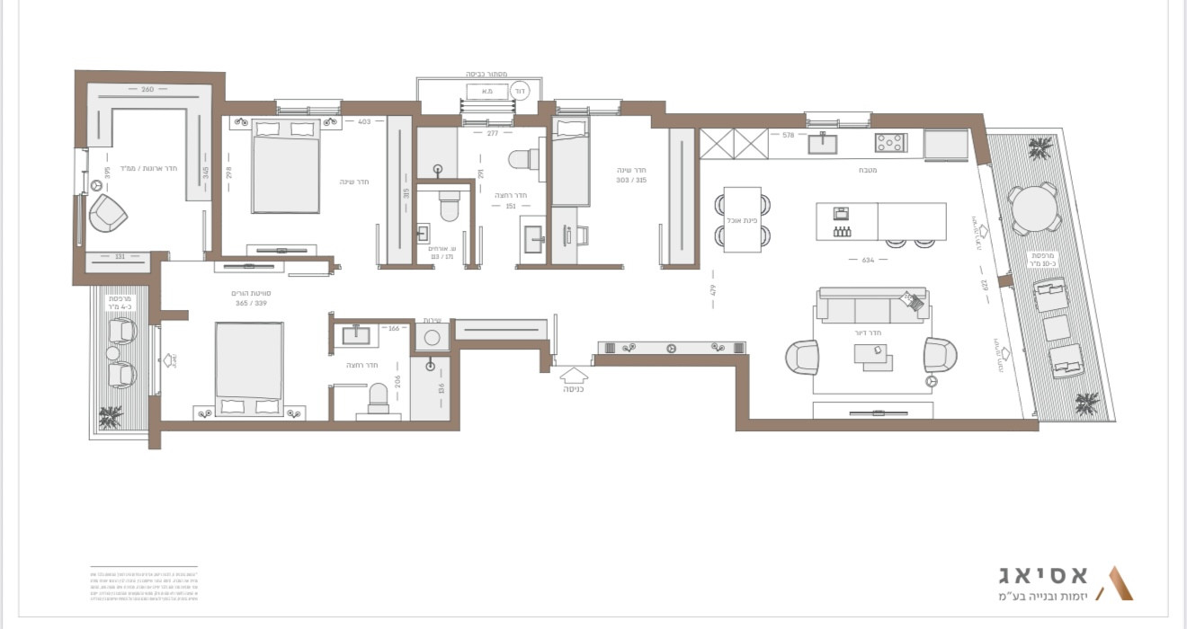 Apartamento 4 cômodos Tel Aviv Centro da cidade 357-IBL-1567