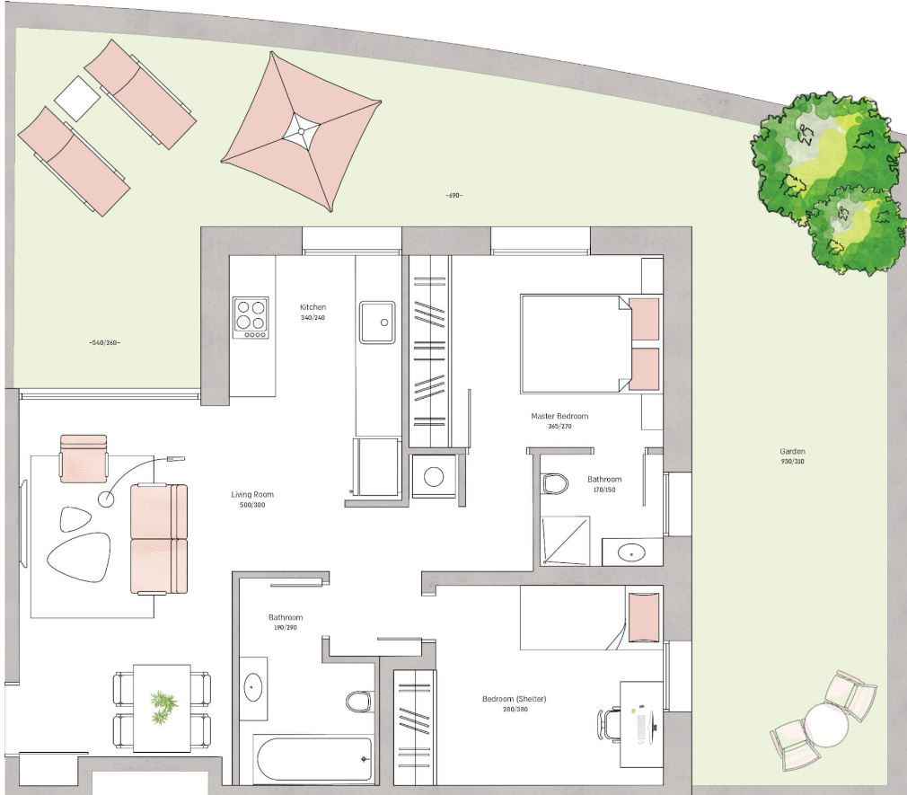 Apartamento garden 3 cômodos Jerusalém Katamonim 427-IBL-663