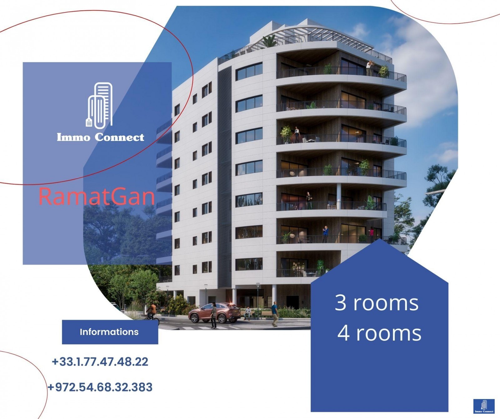 Apartamento garden 4 cômodos Ramat Gan Ramat gan 440-IBL-340