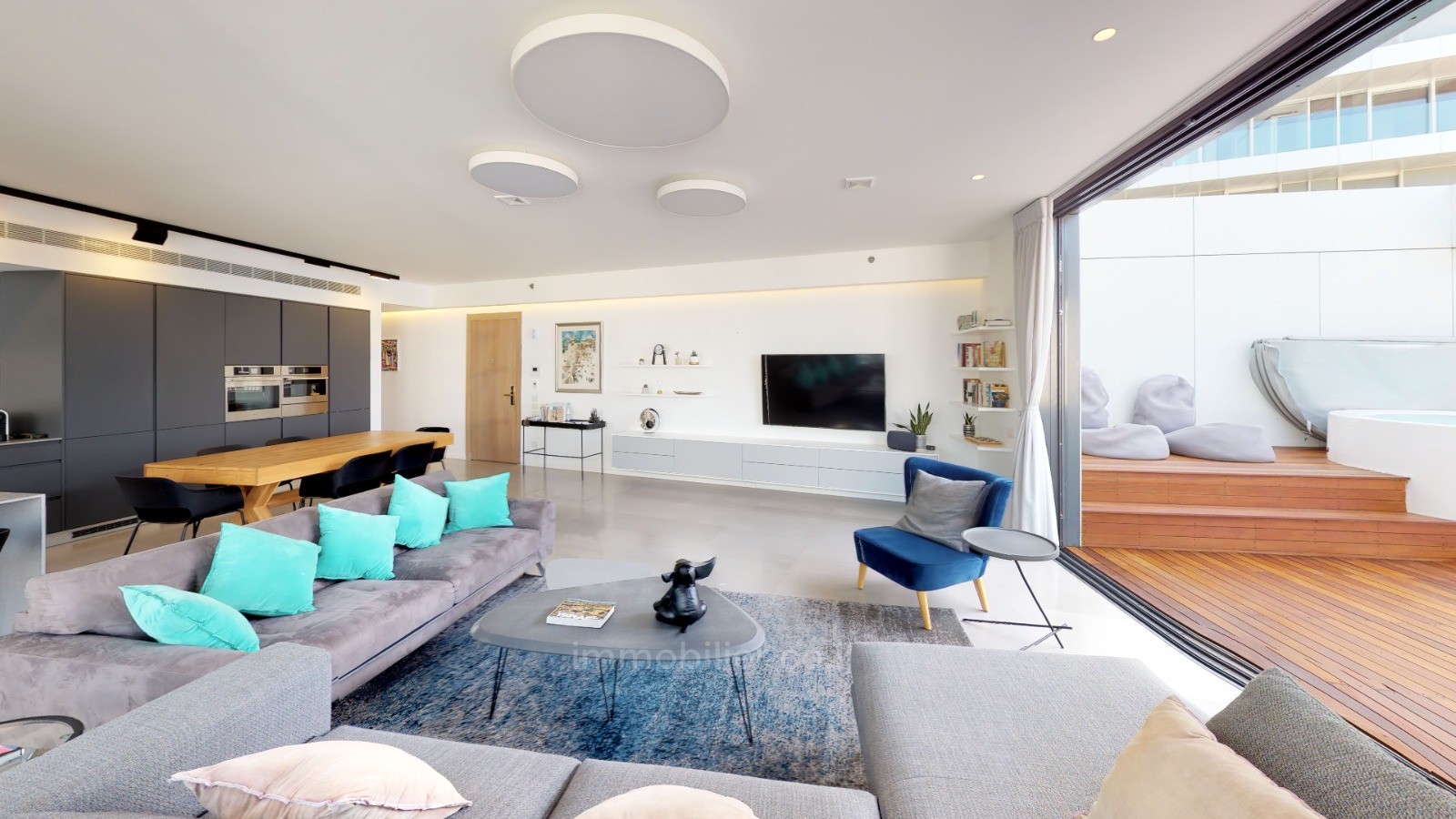 Cobertura 4 cômodos Tel Aviv Primeira linha de mar 457-IBL-1056