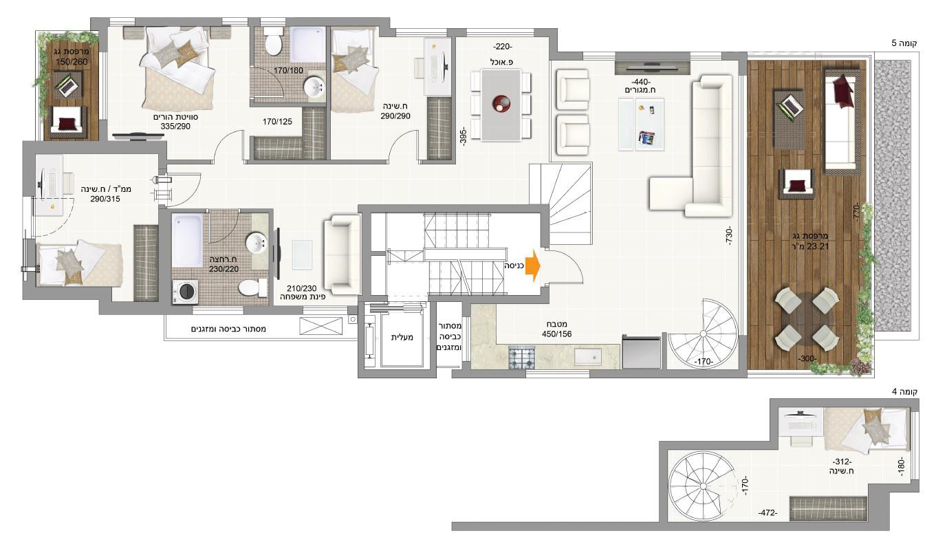 Cobertura 5 cômodos Tel Aviv Namal Tel Aviv 457-IBL-1213