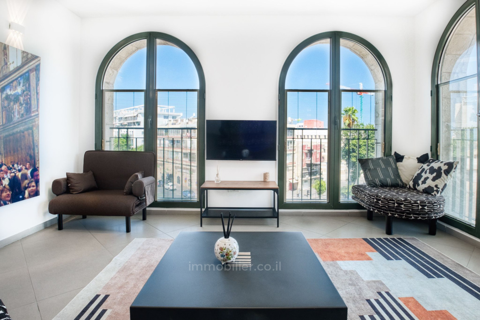 Duplex 3 cômodos Tel Aviv Cidade antiga de Jaffa 457-IBL-1326