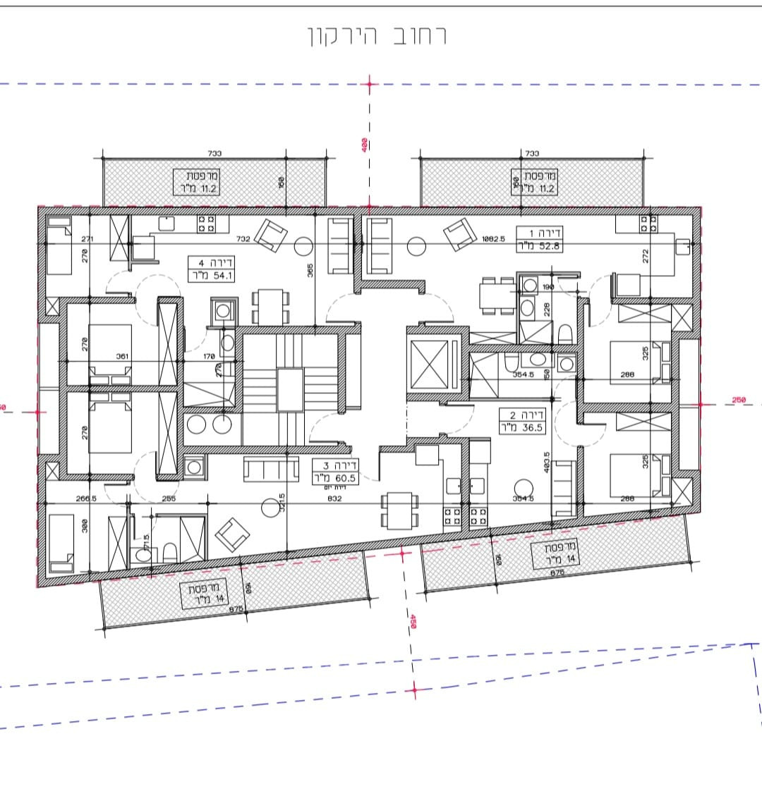 Apartamento 3 cômodos Tel Aviv Primeira linha de mar 457-IBL-1426