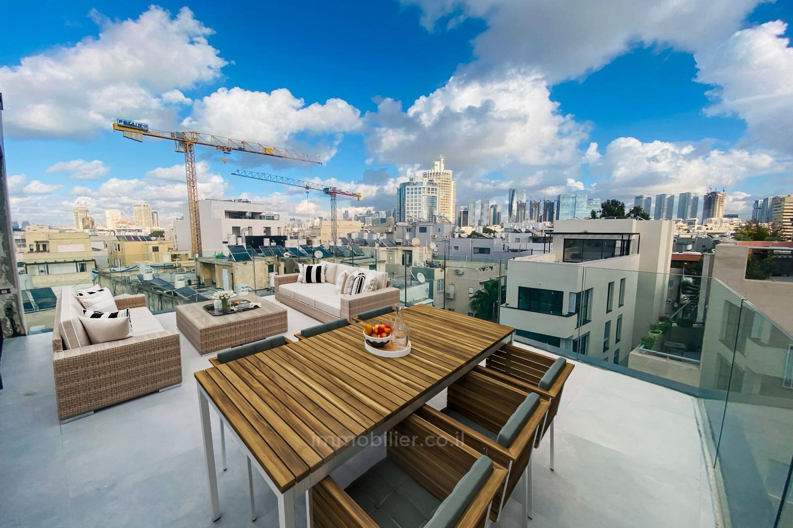 Duplex-Cobertura 5 cômodos Tel Aviv Centro da cidade 457-IBL-1462