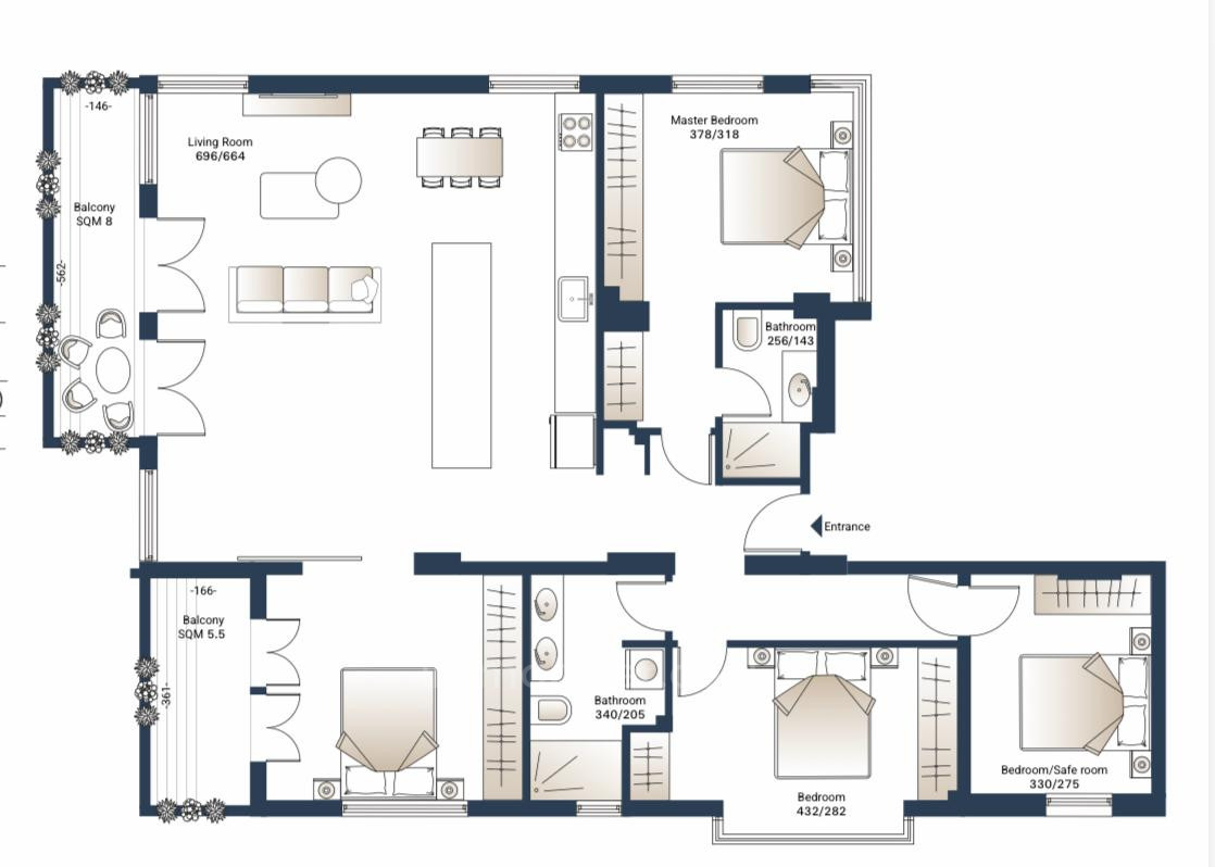 Apartamento 4.5 cômodos Tel Aviv Centro da cidade 457-IBL-1552
