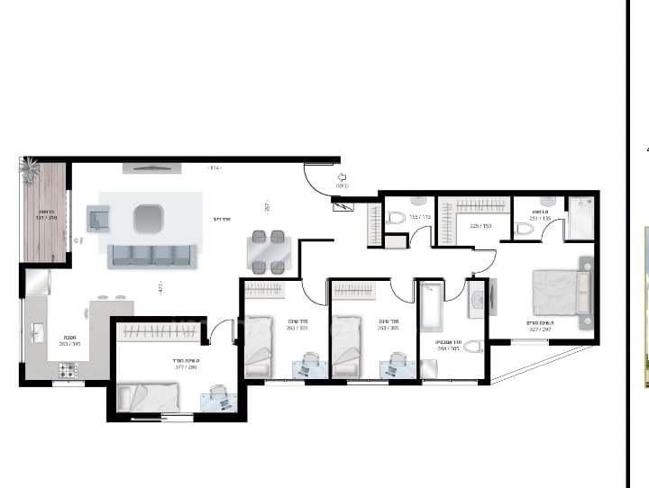 Apartamento 5 cômodos Bat yam Bat yam 473-IBL-173