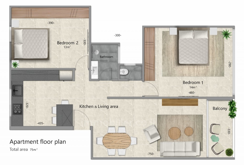 Apartamento 3 cômodos Bat yam Bat yam 473-IBL-239