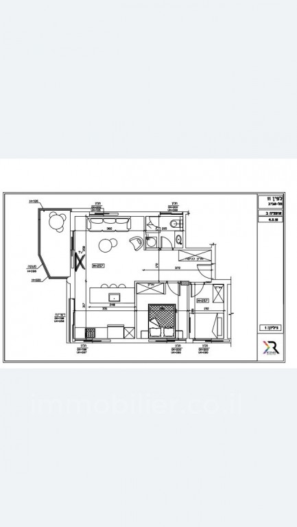 Apartamento 2.5 cômodos Tel Aviv Centro da cidade 473-IBL-261