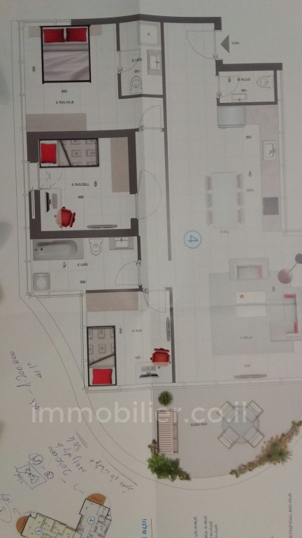 Apartamento 4 cômodos Bat yam Bat yam 473-IBL-86