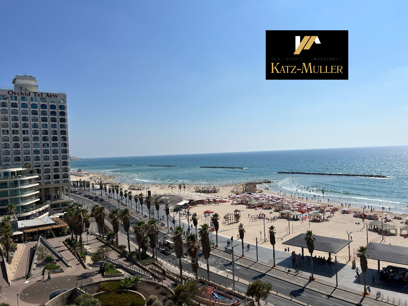 Apartamento 3 cômodos Tel Aviv Primeira linha de mar 478-IBL-359