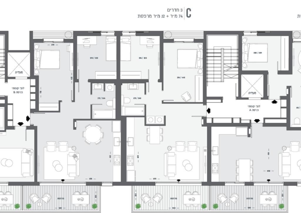Apartamento 3 cômodos Tel Aviv Yehouda hamakaby 511-IBL-1320