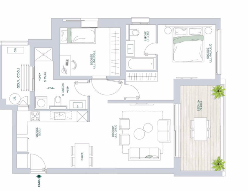 Apartamento 3 cômodos Bat yam Bat yam 511-IBL-1643