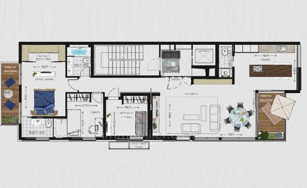 Apartamento 4 cômodos Tel Aviv Lev Tel-Aviv 512-IBL-14