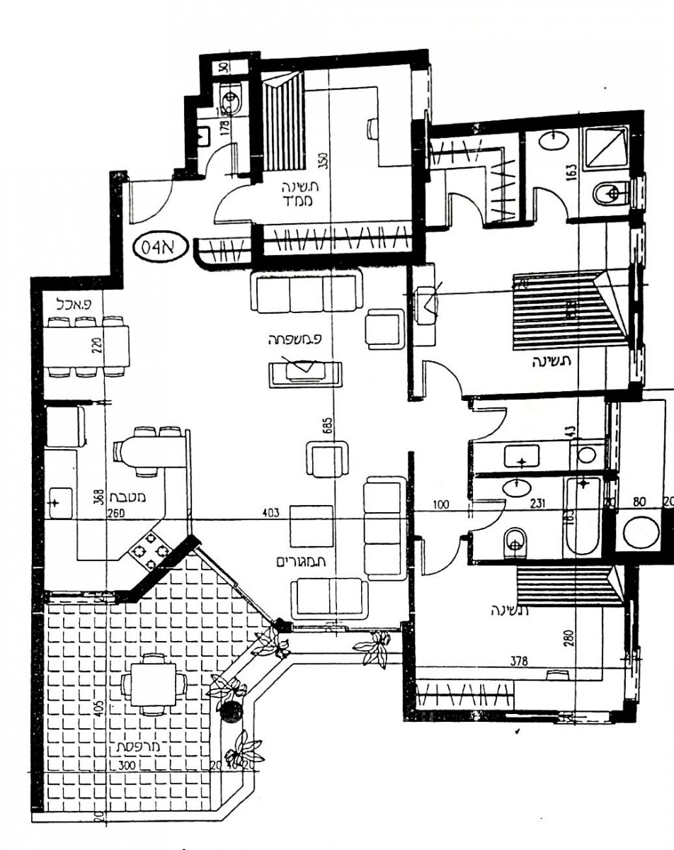 Apartamento 4.5 cômodos Raanana Perto da prefeitura 512-IBL-33