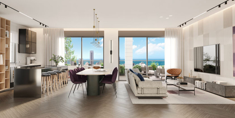 Apartamento 5 cômodos Netanya Centro da cidade 513-IBL-190