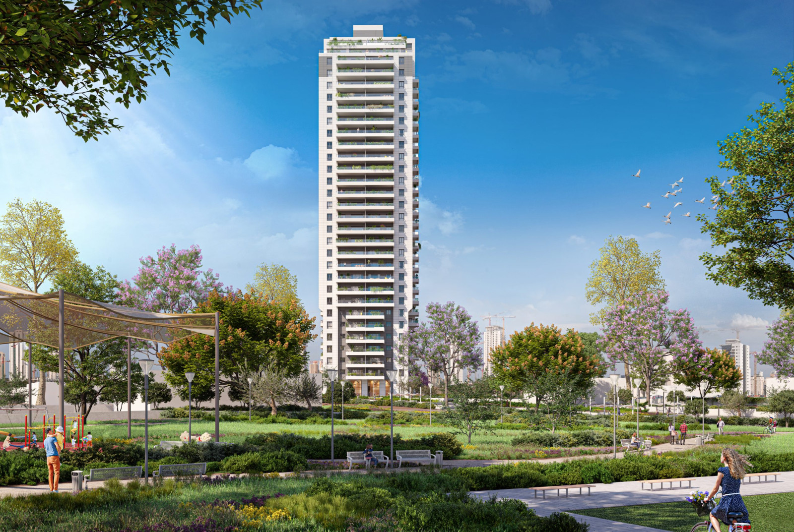 Apartamento 5 cômodos Netanya Parc Hayam 513-IBL-210