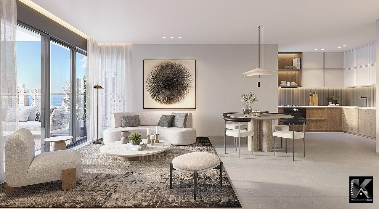 Apartamento 5 cômodos Netanya Parc Hayam 513-IBL-88