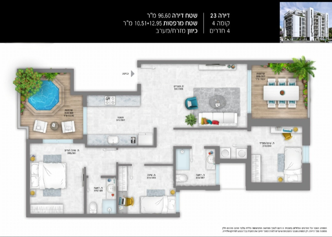 Apartamento 5 cômodos Bat yam Bat yam 525-IBL-10