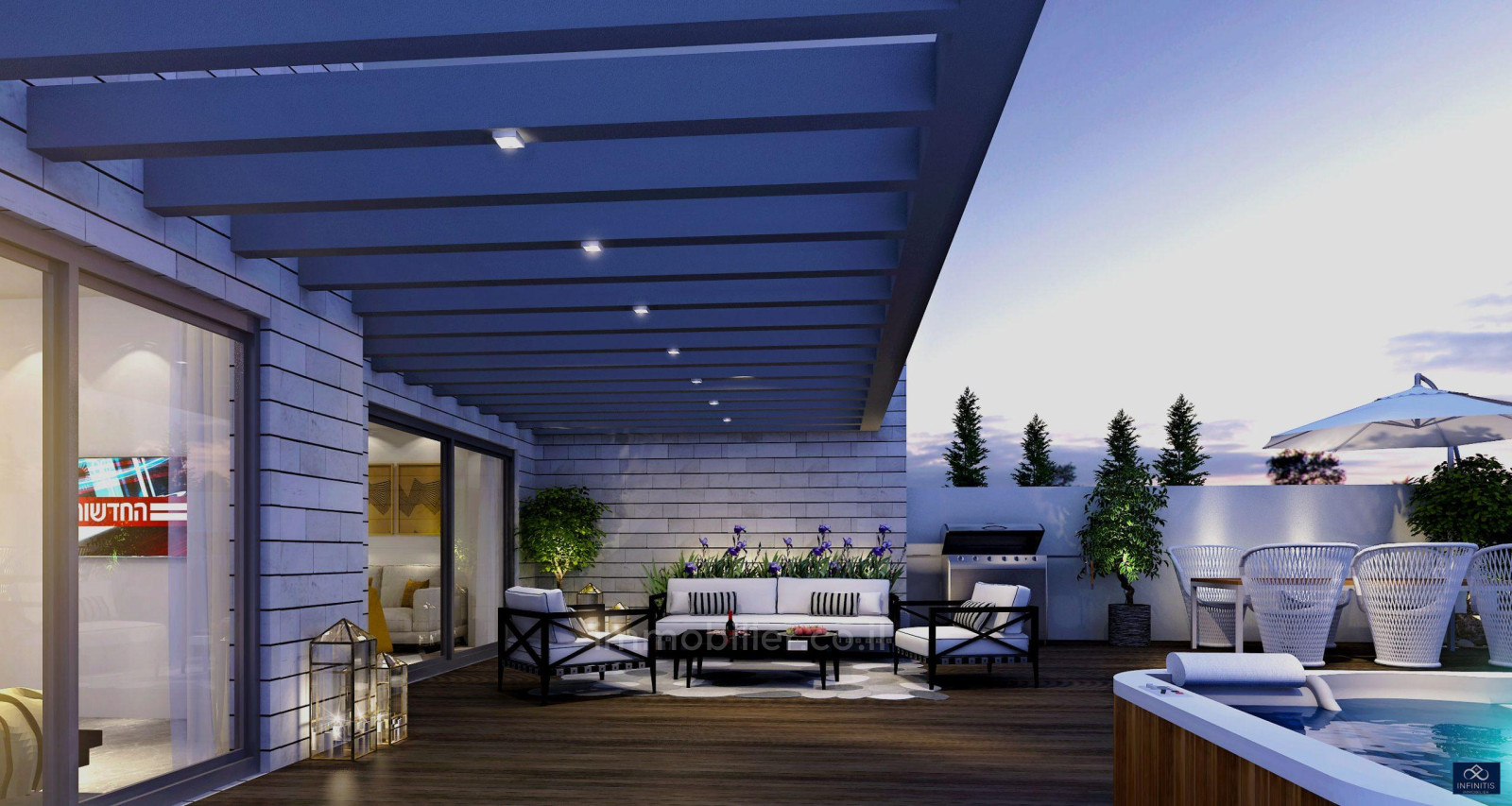 Cobertura 3 cômodos Raanana Raanana 527-IBL-106